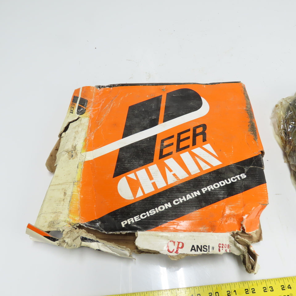 Peer Chaibn C2082HCP 2" x 5/8" Double Pitch Riveted Conveyor Roller Chain 10'