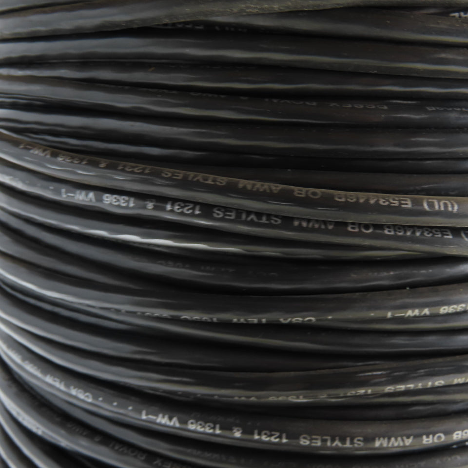 Essex 8AWG MTW/AWM Black Strand Copper Wire 600V 900'