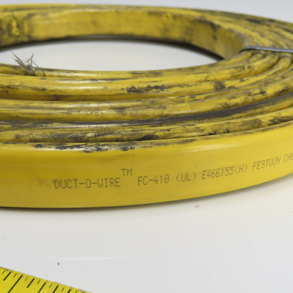 Duct-O-Wire 10AWG 4/C Yellow Stranded Copper Outdoor Flat Wire 600V 22'