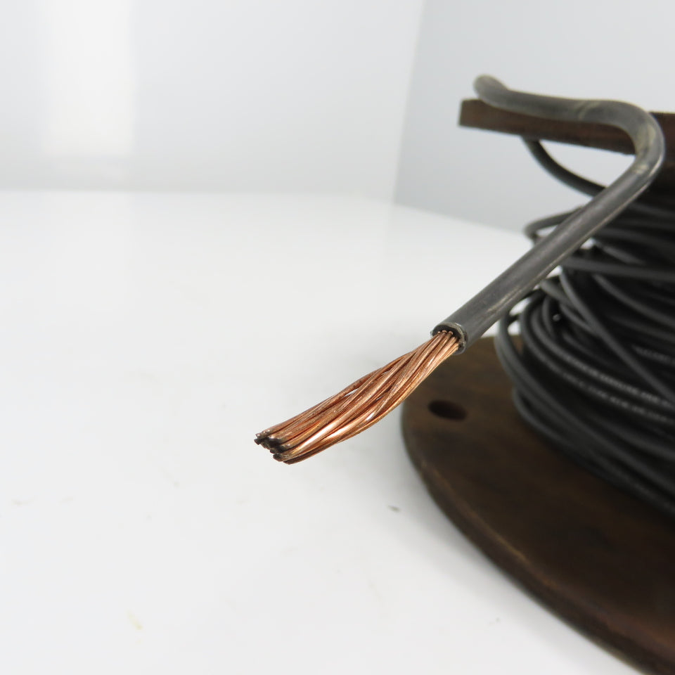 8AWG THHN/THWN/MTW Black Strand Copper Wire 600V 60'