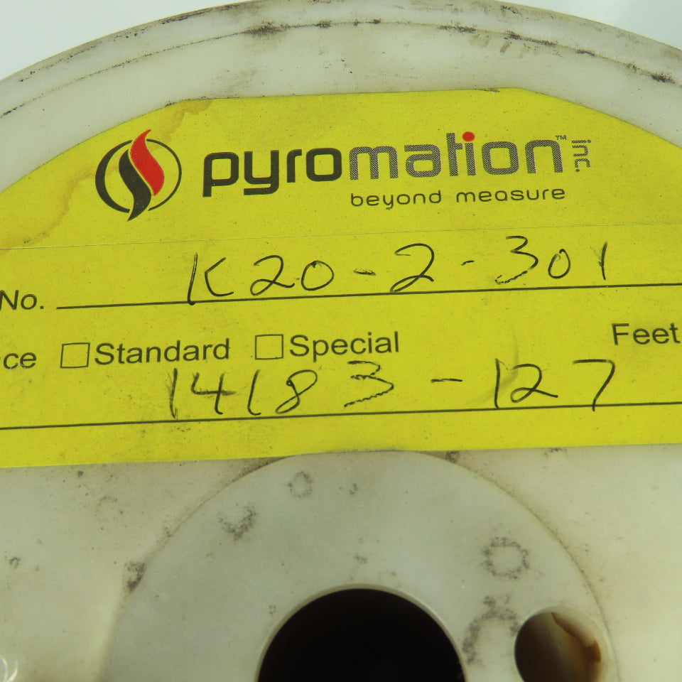 Pyromation K20-2-301 20AWG Thermocouple Wire White Solid 2-Wire 2LBS