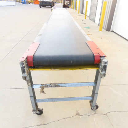 24" x 22' Slide Bed Conveyor Adjustable Speed 0-28FPM 115V 1Ph