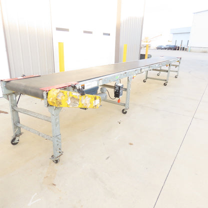 24" x 22' Slide Bed Conveyor Adjustable Speed 0-28FPM 115V 1Ph