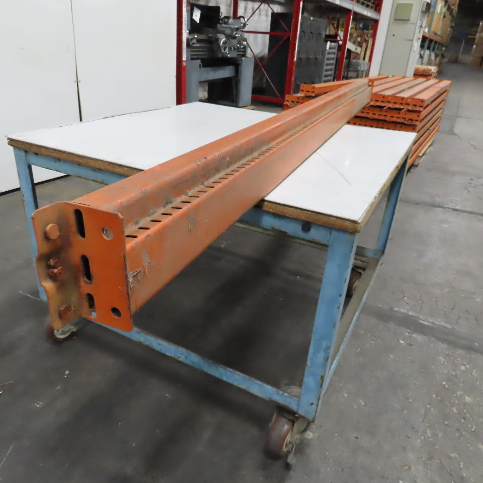 96" x 5-1/2" Shaved Pin/Teardrop Warehouse Pallet Racking Beam Shelf Support Arm