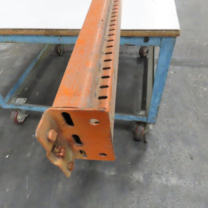 96" x 5-1/2" Shaved Pin/Teardrop Warehouse Pallet Racking Beam Shelf Support Arm