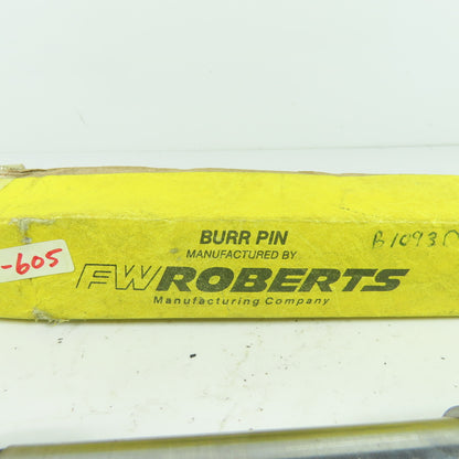 FW Roberts Burr Pin W/ Nut 7-3/4" OAL