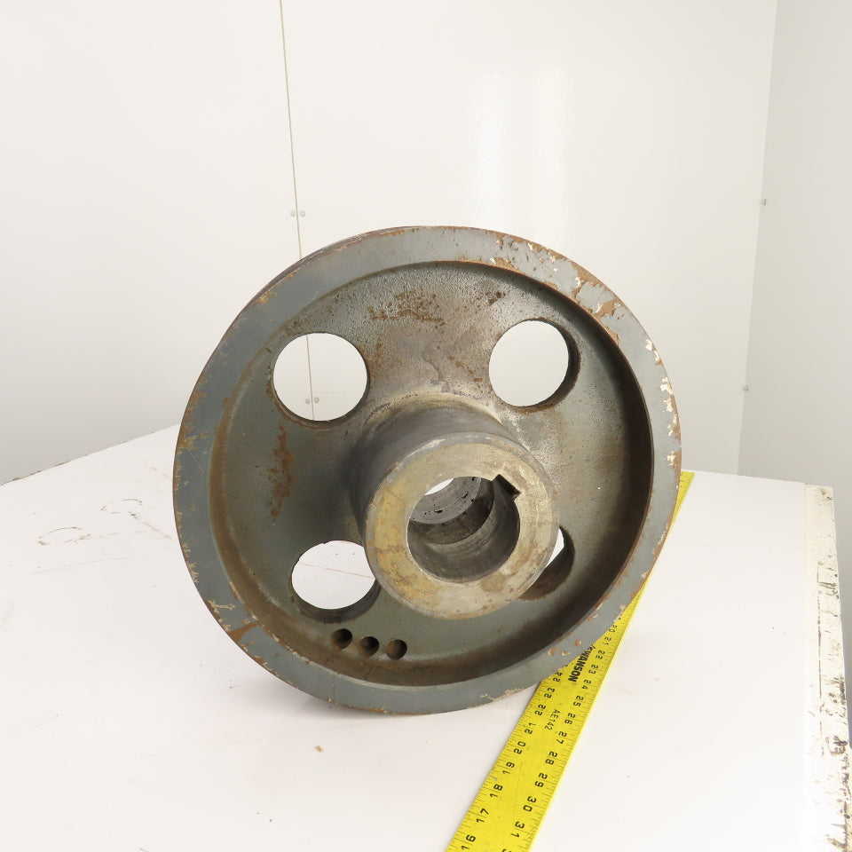 Cast Iron 8V V-Belt Pulley 5 Groove 16" OD 4" Wide 3-1/8" Bore