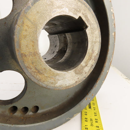 Cast Iron 8V V-Belt Pulley 5 Groove 16" OD 4" Wide 3-1/8" Bore