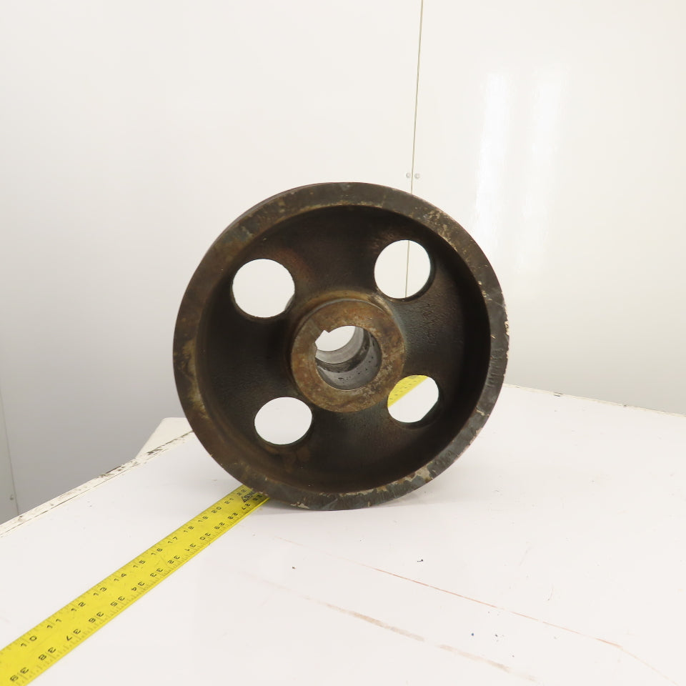 Cast Iron 8V V-Belt Pulley 5 Groove 16" OD 4" Wide 3-1/8" Bore