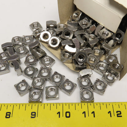 DIN 928 8mm x 1.25 Metric A2 Stainless Steel Square Weld Nuts Lot Of 200