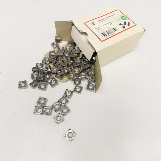 DIN 928 8mm x 1.25 Metric A2 Stainless Steel Square Weld Nuts Lot Of 200