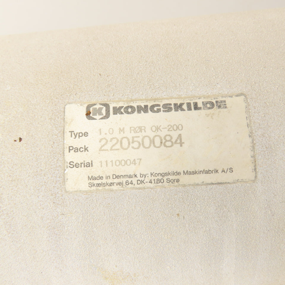 Kongskilde 22050084 1.0 M RØR QK-200 Dust Collection Pipe 8" x 38" Long