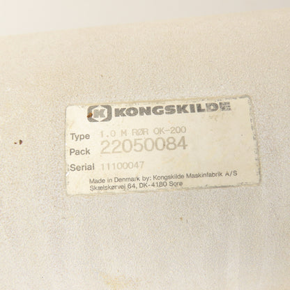 Kongskilde 22050084 1.0 M RØR QK-200 Dust Collection Pipe 8" x 38" Long