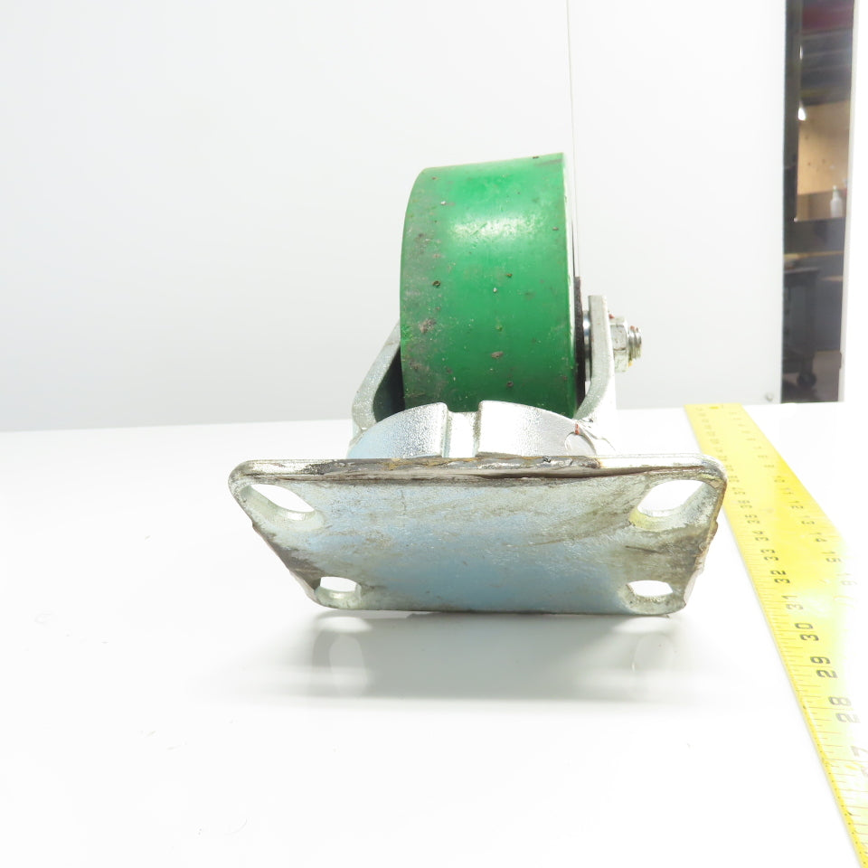 SC 57-80 8" OD x 3" Swivel Top Rubber Over Cast Iron Caster
