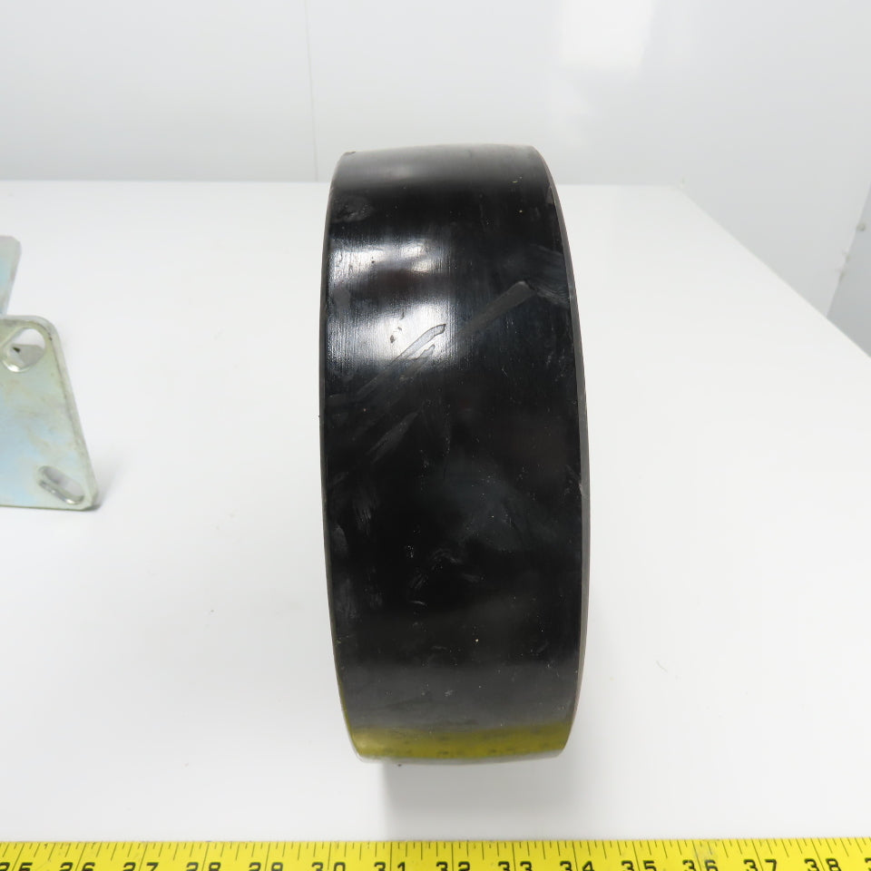 SC 61-80 8" OD x 3" Swivel Top Rubber Over Cast Iron Caster