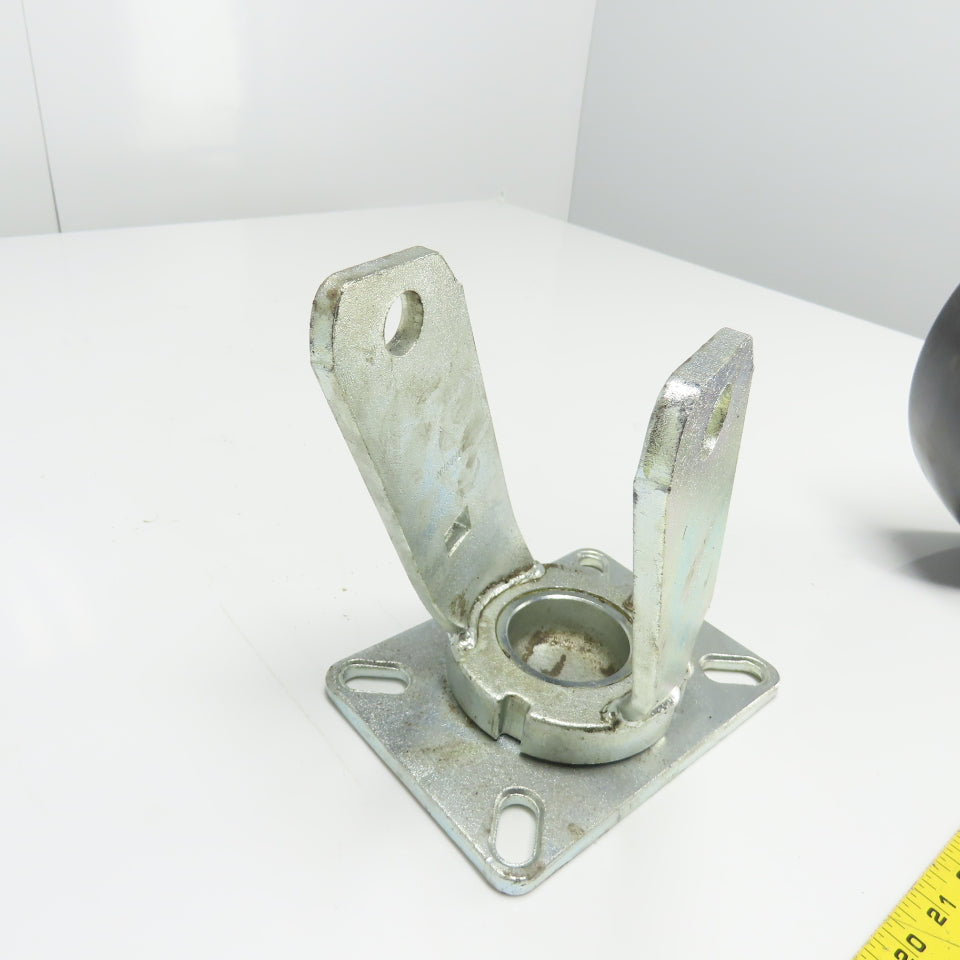 SC 61-80 8" OD x 3" Swivel Top Rubber Over Cast Iron Caster