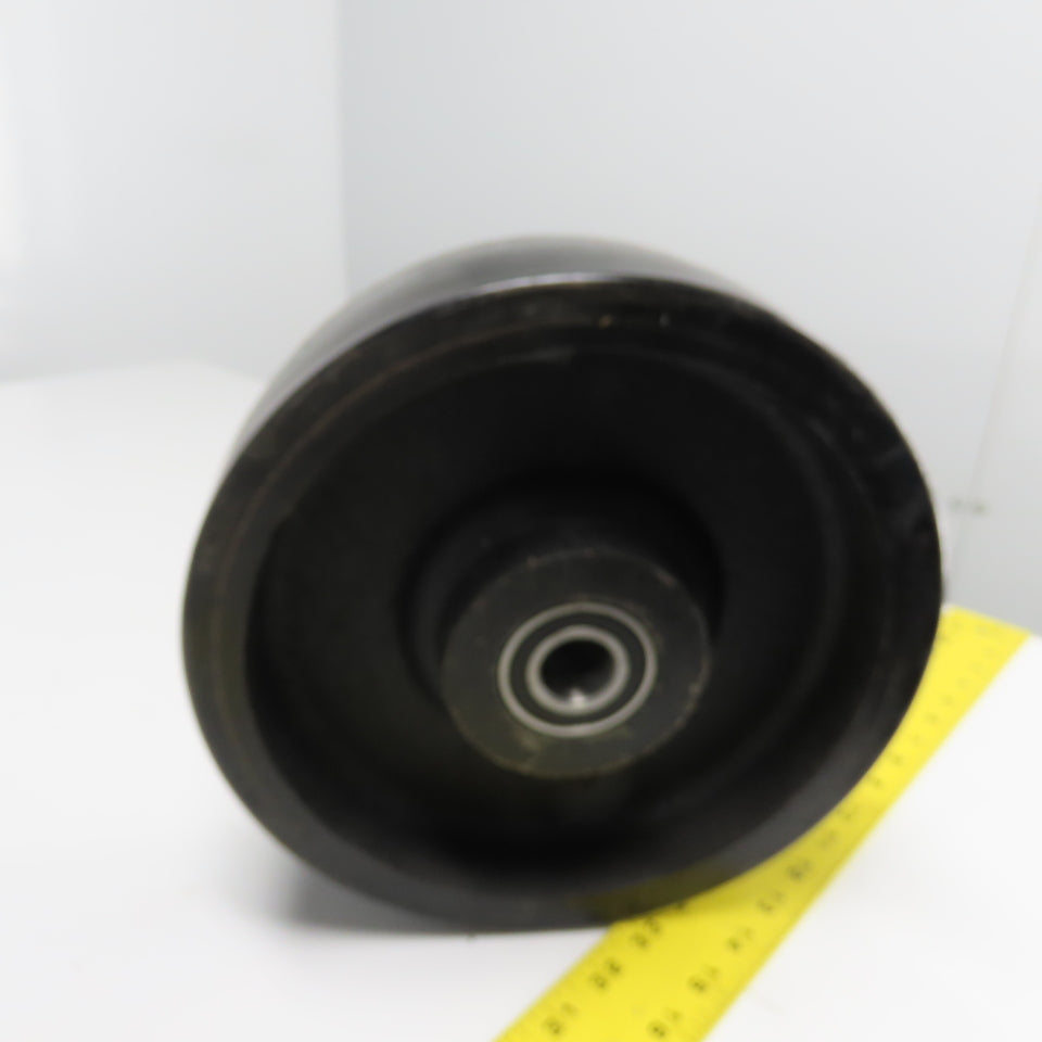SC 61-80 8" OD x 3" Swivel Top Rubber Over Cast Iron Caster