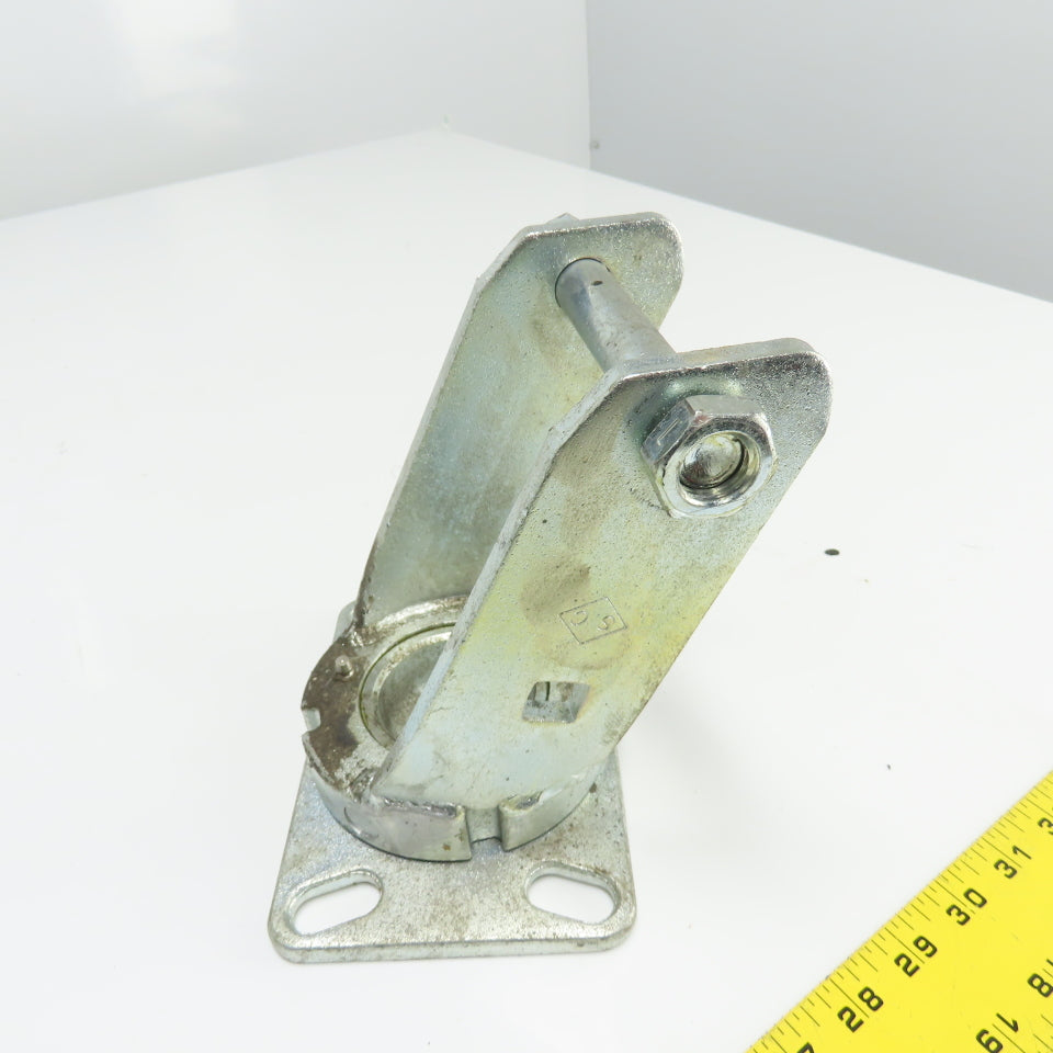SC 57-80 8" OD x 3" Swivel Top Rubber Over Cast Iron Caster