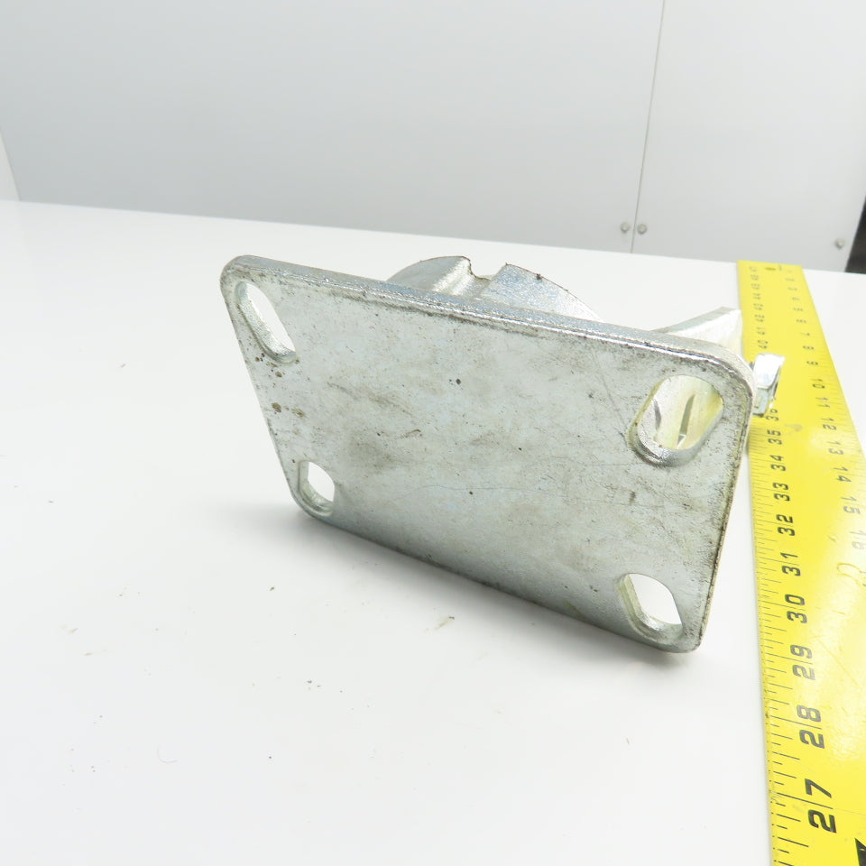 SC 57-80 8" OD x 3" Swivel Top Rubber Over Cast Iron Caster