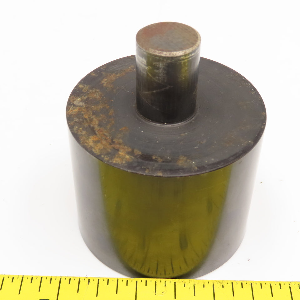 2-1/2" OD x 2" Tall Hardness Tester Hardened Steel Anvil 3/4" x 1" Shank