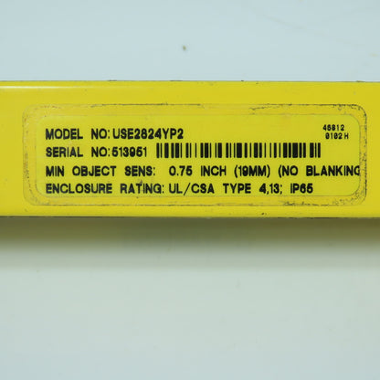 Banner USE2824YP2 Micro-Screen Safety Light Curtain