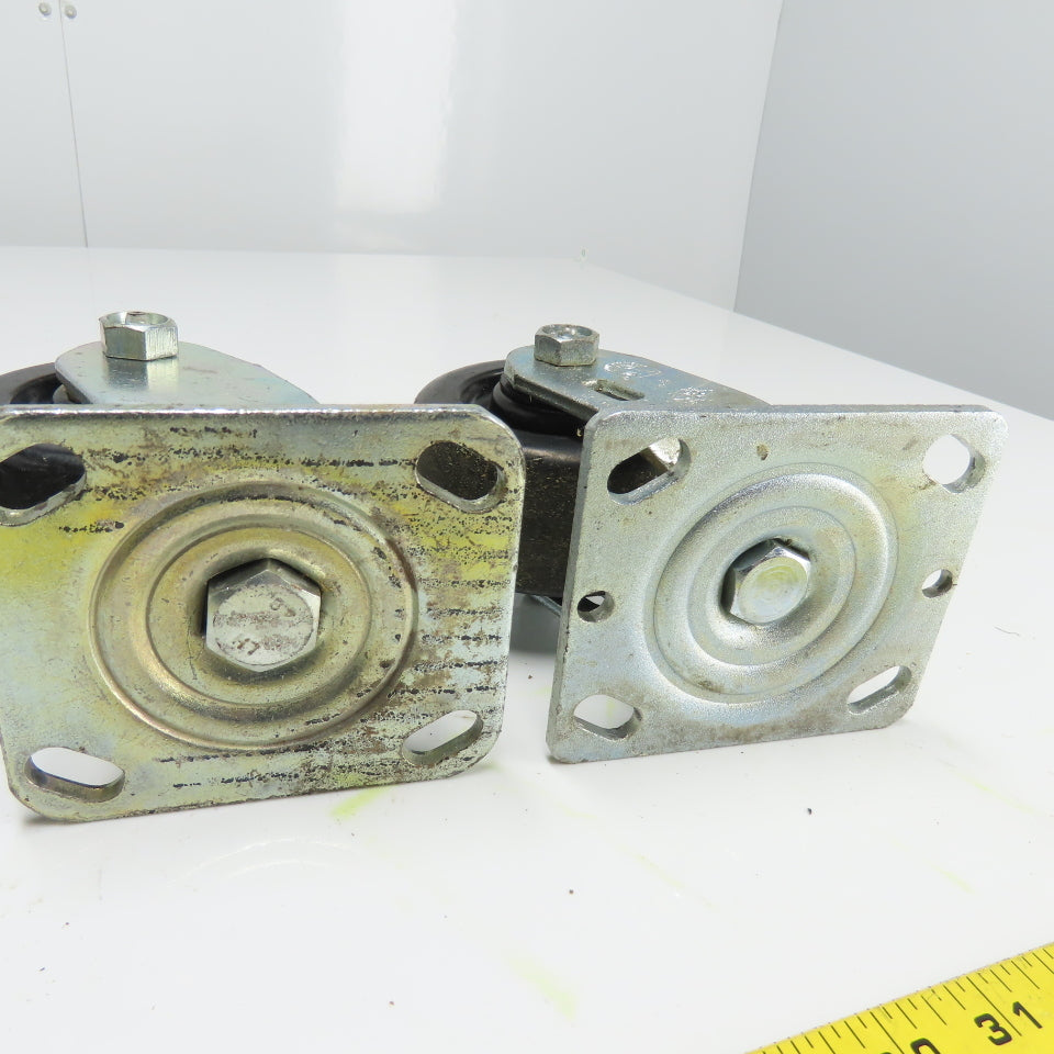 4" OD x 2" Swivel Top Mount Caster 5-1/2" Tall Lot Of 5