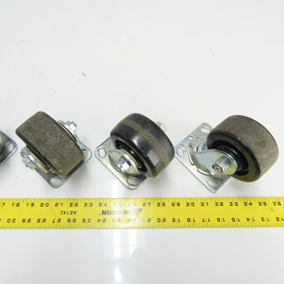 4" OD x 2" Swivel Top Mount Caster 5-1/2" Tall Lot Of 5