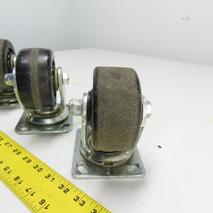 4" OD x 2" Swivel Top Mount Caster 5-1/2" Tall Lot Of 5