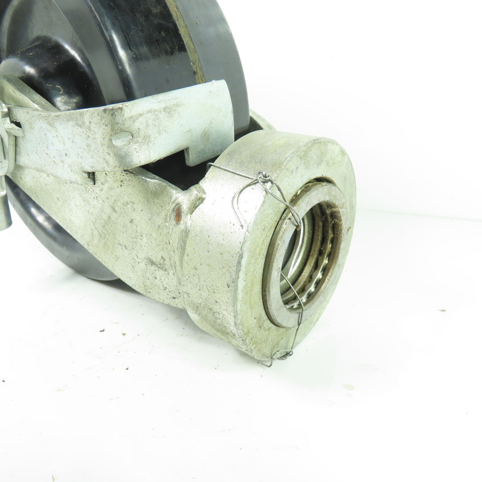 8" OD x 3" Swivel Top Caster 10" Tall W/ Brake