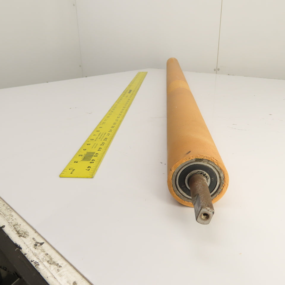 2-3/4"OD x 55" Rubber Clad Gravity Conveyor Roller 56" BF 20mm Shaft