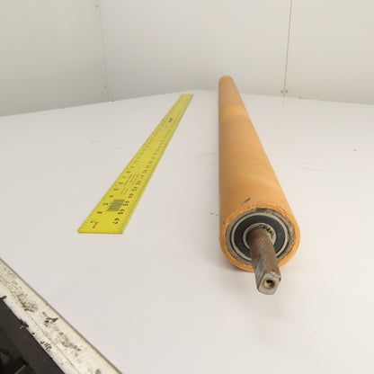 2-3/4"OD x 55" Rubber Clad Gravity Conveyor Roller 56" BF 20mm Shaft