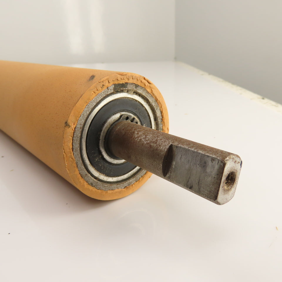 2-3/4"OD x 55" Rubber Clad Gravity Conveyor Roller 56" BF 20mm Shaft
