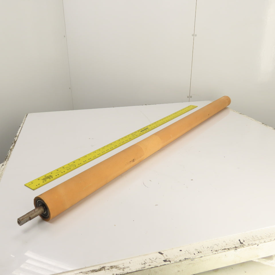 2-3/4"OD x 55" Rubber Clad Gravity Conveyor Roller 56" BF 20mm Shaft