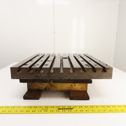 20" x 18" 2-3/16" Steel T-Slotted Workholding Jig Fixture Table (24mm Slots)