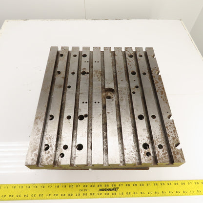 20" x 18" 2-3/16" Steel T-Slotted Workholding Jig Fixture Table (24mm Slots)