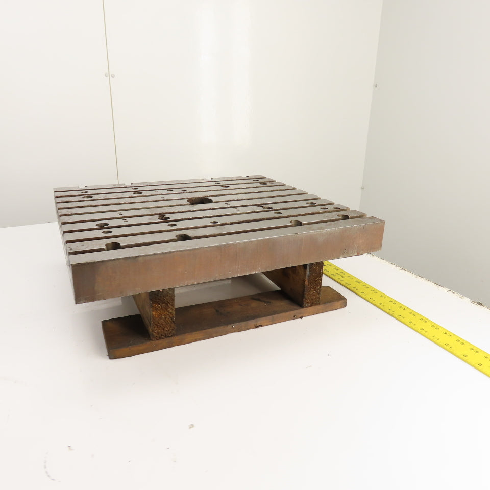 20" x 18" 2-3/16" Steel T-Slotted Workholding Jig Fixture Table (24mm Slots)