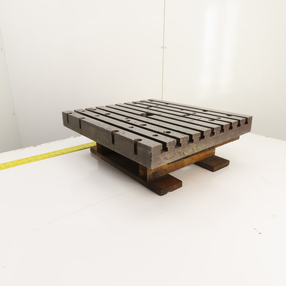 20" x 18" 2-3/16" Steel T-Slotted Workholding Jig Fixture Table (24mm Slots)