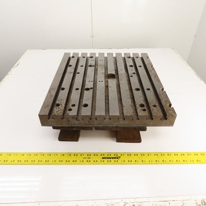 20" x 18" 2-3/16" Steel T-Slotted Workholding Jig Fixture Table (24mm Slots)