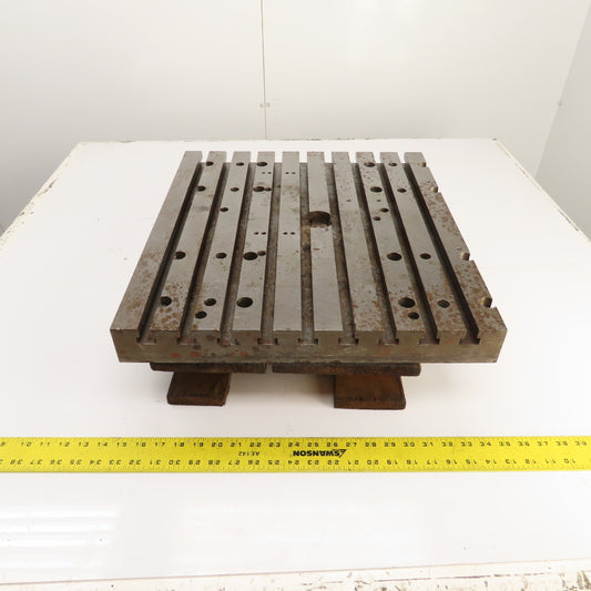 20" x 18" 2-3/16" Steel T-Slotted Workholding Jig Fixture Table (24mm Slots)