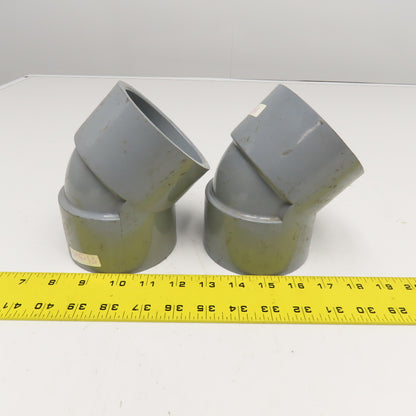 3-1/2" SCH80 Glue Socket Elbow 45° Lot Of 2