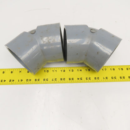 3-1/2" SCH80 Glue Socket Elbow 45° Lot Of 2