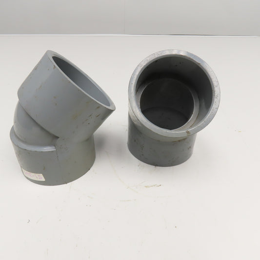 3-1/2" SCH80 Glue Socket Elbow 45° Lot Of 2