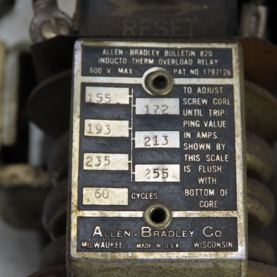 Allen-Bradley 709F0A74A Bulletin 709 Size 5 Motor Starter 60HP 220V 3Ph 480VCoil