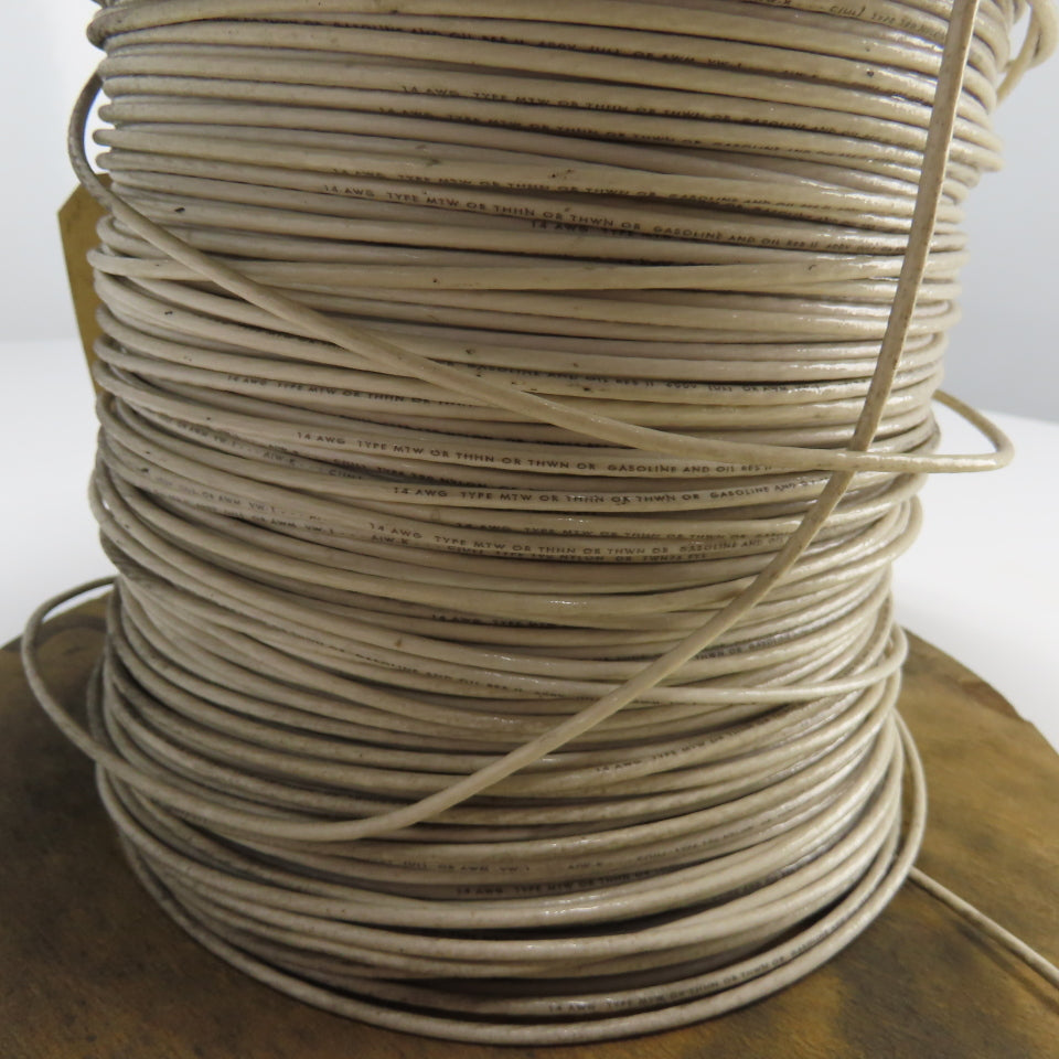 14AWG THHN/THWN/MTW White Strand Copper Wire 600V 1,035'