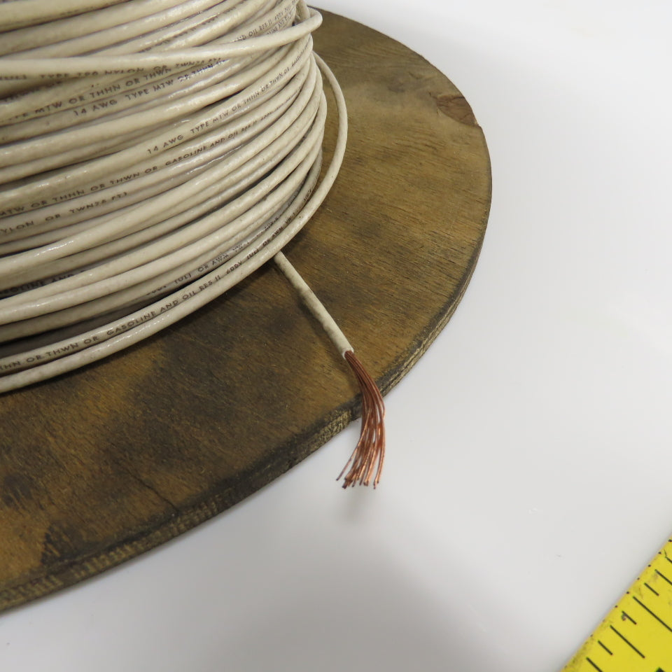 14AWG THHN/THWN/MTW White Strand Copper Wire 600V 1,035'