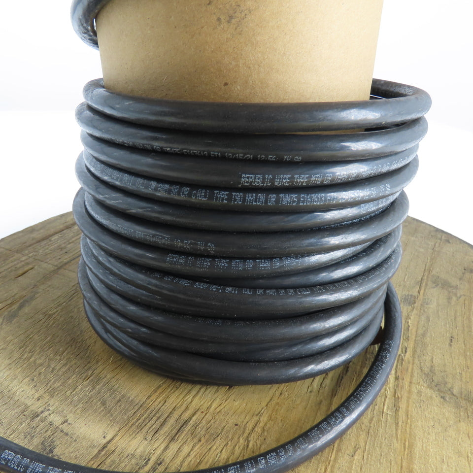 Republic Wire 3AWG THHN/THWN-2/MTW Black Strand Copper Wire 600V 16'