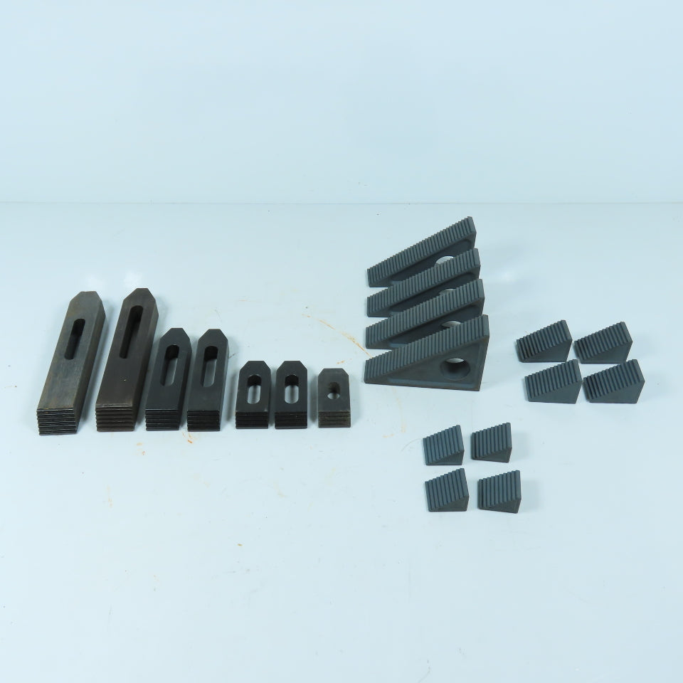 40102,40103,40104 Machining Clamping Kit Step Blocks Step Clamps V-Blocks Lot/19
