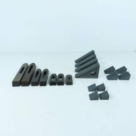 40102,40103,40104 Machining Clamping Kit Step Blocks Step Clamps V-Blocks Lot/19