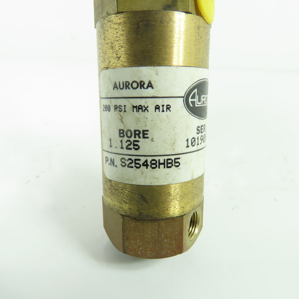 Aurora S2548HB5 Double Acting Air Cylinder 1.125" Bore 1" Stroke 200PSI