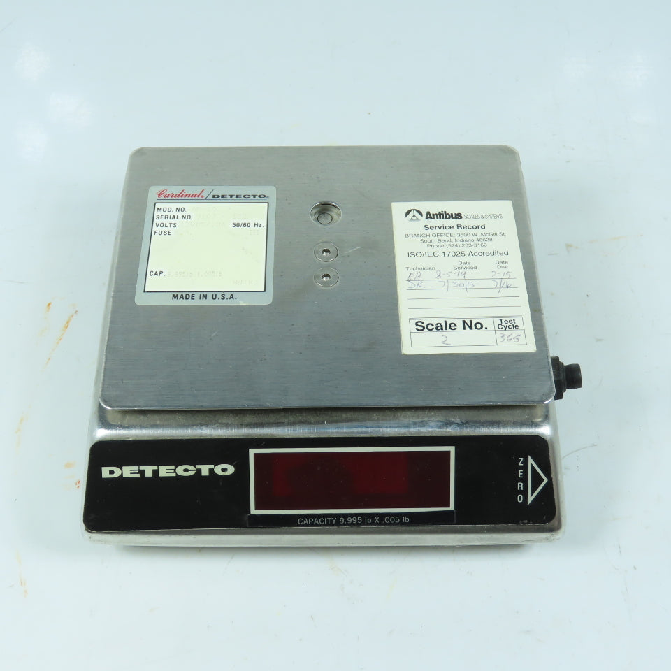 Cardinal AP-10 Detecto Digital Scale 120V 9.995 lb x .005 lb